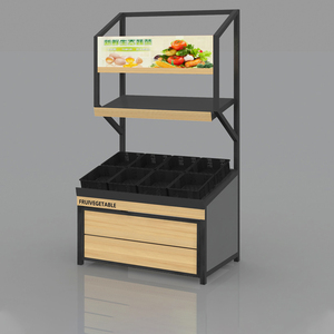 Présentoir semi-rond pour fruits et légumes de supermarché Table de présentation pour fruits et légumes de style demi-cercle - Product Image 4