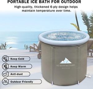 2025 nouvelle mise à niveau baignoire pliable pour adulte baignoire <span class=keywords><strong>gonflable</strong></span> portable avec pompe de vidange - Product Image 3