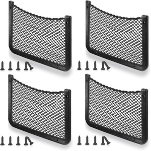 Sac élastique de filet de stockage de voiture de cadre en plastique avec 1 compartiment pour le camping et le stockage de siège - Product Image 4