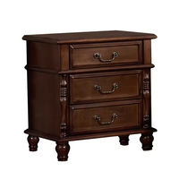 Chevet à trois tiroirs de style américain, en bois massif, écologique, durable, meubles rétro, chambre principale, acajou, chevet classique