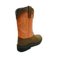 Bottes de cowboy longues marron pour hommes et femmes, OEM/ODM, avec ou sans embout et tige en acier.