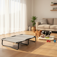 Leichtes, tragbares, luxuriöses, modernes, robustes Outdoor-Camping-Hundebett in 3 Größen – strapazierfähiges Oxford-Material, abnehmbarer Bezug, erhöht