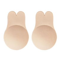 Meilleures ventes : Extenseurs de soutien-gorge invisibles adhésifs sans couture en Nylon/Spandex, avec design oreilles de lapin et effet push-up, pour coussinets de poitrine et protège-tétons