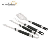 Ensemble d'outils de barbecue portable pour le camping en plein air avec construction en acier inoxydable + polypropylène, antiadhésif et résistant à la chaleur, kit de 3 à 5 pièces