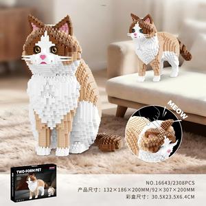Nuevos Modelos 3D de Plástico de Cachorros, Gatos, Perros Persas, <span class=keywords><strong>Mini</strong></span> Bloques de Construcción de Animales, <span class=keywords><strong>Beagle</strong></span>, Ragdoll, Gato Tabby, Juguetes de Bloques de Construcción - Product Image 6