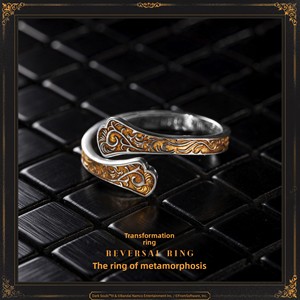 Boîte à bijoux Dark Souls III Tungsten Reversal Ring, bijoux de corps raffinés, emballage de bijoux, bijoux de corps tendance, argent 999 - Product Image 4