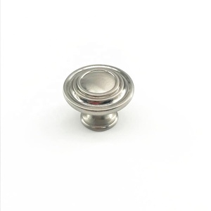 Foshan CX761 Bürste Satin <span class=keywords><strong>Nickel</strong></span> 1 5/16 "Durchmesser Runde Schrank Schublade Knopf Zug griff - Product Image 3