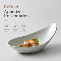 Assiette moderne en mélamine à pied surélevé, gris spatial mat, plat de présentation incliné, écologique, durable, sans BPA, compatible lave-vaisselle, pour buffet