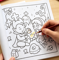 Livre de coloriage personnalisé anti-stress, 64 motifs douillets et mignons pour la relaxation, 21*21cm, 48 pages à dessiner pour adolescents et adultes