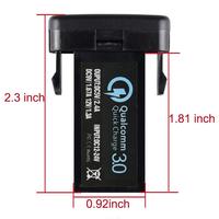 Commutateur USB 2 ports Prise USB double interface Chargeur de voiture Utilisation pour TOYOTA Hilux VIGO Corolla Yaris Reiz Smartphone GPS
