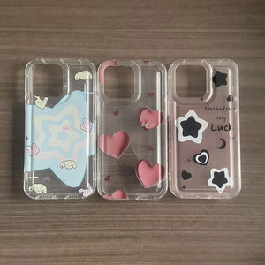 Pour OPPO Realme <span class=keywords><strong>C33</strong></span> housse de téléphone portable antichoc pour iPhone 15 14 13 12 Pro luxe TPU coussin d'air impression étoiles coque de téléphone - Product Image 1