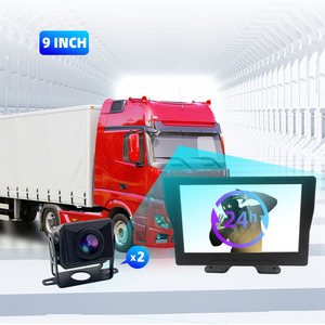 Moniteur LCD de voiture Wemaer 9 pouces 2 canaux, système de caméra d'aide à la marche arrière avant et arrière pour camion, camping-car, bus, véhicule utilitaire lourd - Product Image 4