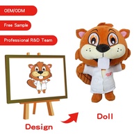 Conception promotionnelle OEM ODM poupée peluche douce en peluche animal dessin animé fabricant de jouets en peluche personnalisé