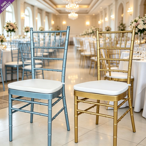 Minimalist Hotel Furniture <b>Stacking</b> Gold Color Banquet Hotel Wedding Silver Chavary Chiavari <b>Chair</b> - Product Image 1