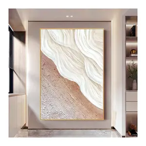 현대 사용자 정의 수제 추상 갈색 스타일 캔버스 벽 예술 새로운 디자인 장식 질감 유화 홈 호텔 사무실