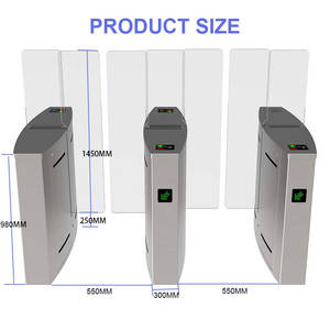 Porte coulissante anti-escalade de reconnaissance faciale d'aéroport de tourniquets coulissants automatiques à grande vitesse - Product Image 2