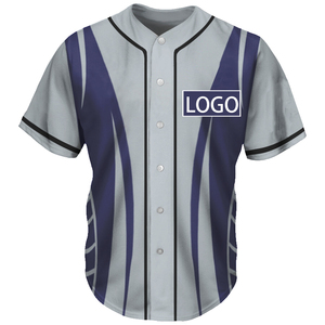 Zomer Toevallige Baseball Jersey Sport Stijl Korte Mouwen Aanpasbare Naam En Logo Mannen Streetwear Knop Trui T-shirt - Product Image 3