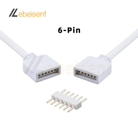 Kabel ekstensi lampu LED, Strip cahaya LED bebas las, kawat penghubung 1M 2.5M 5M 7.5M 10M 4-Pin 5-Pin 6-Pin untuk lampu RGB RGBW RGBCW