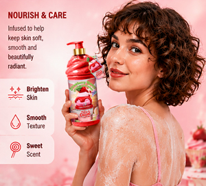 Gel Doccia Esfoliante DR.DAVEY Fragola Frenesica 1030ML Per Una Pelle Morbida E Un Profumo Dolce - Product Image 6