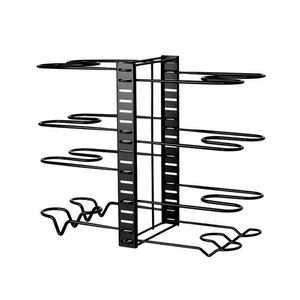 Support de rangement multi-niveaux réglable en fer pour couvercles de casseroles, robuste, pour cuisine, organisateur de couvercles et poêles, support d'armoire - Product Image 1