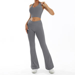Conjunto de <span class=keywords><strong>Yoga</strong></span> Ajustado con Sensación de Segunda Piel, Espalda Descubierta, Elástico y de Cintura Alta para Mujer - Product Image 1