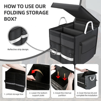 Organisateur de coffre de voiture OEM, pliable, multi-compartiments, pliable et imperméable, adapté aux voitures, SUV, mini-fourgonnettes