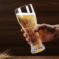 Verre à bière Pilsner de style moderne 440 ml, verre à bière de blé de 15 onces pour les amateurs de bières artisanales et les bars de fête