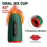 Godemiché vibrant automatique LCD pour hommes, stimulateur de pénis, jouet sexuel pour adultes