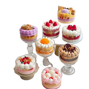 2026 prodotti <span class=keywords><strong>di</strong></span> tendenza novità fatta a mano Mini arte carina <span class=keywords><strong>cera</strong></span> <span class=keywords><strong>di</strong></span> <span class=keywords><strong>soia</strong></span> in vetro profumato limone fragola cibo Dessert Mousse Cupcake candele - Product Image 1