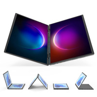 Ordinateur portable professionnel 2024, haute qualité, 14+14 pouces, écran tactile IPS, fin et portable, processeur Intel Core N95 quadricœur, anglais, 8-64 Go de RAM