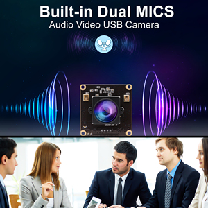 Elp 4k góc rộng Webcam 170 độ ống kính điều khiển miễn phí imx317 màu 2160p 30fps tốc độ cao Mini USB <span class=keywords><strong>Camera</strong></span> với <span class=keywords><strong>microphone</strong></span> - Product Image 3