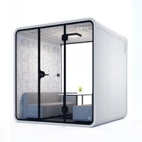 6 personnes cabine insonorisée bureau à domicile capsule de bureau mobile cabine téléphonique insonorisée cabine acoustique de bureau avec meubles