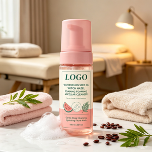 Limpiador <span class=keywords><strong>Micelar</strong></span> Espumoso de Aceite de Semilla de Sandía y Hamamelis de Marca Blanca, Limpieza Profunda Suave e Hidratante, Cuidado Facial Diario - Product Image 3