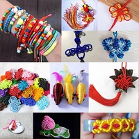 Cordon en Nylon Coloré 1mm, Fil Soyeux en Satin pour Bracelet Shamballa Tressé, Nœud Chinois, Fabrication de Bijoux et Perlage