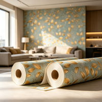 Papier peint floral rétro de style campagnard américain, revêtement mural en PVC pour la décoration de la chambre à coucher, du salon, du jardin