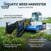 Cosechadora de Malezas Acuáticas con Certificación CE de 45KW, Equipo de Corte de Jacinto de Agua para la Gestión de Lagos y Embalses