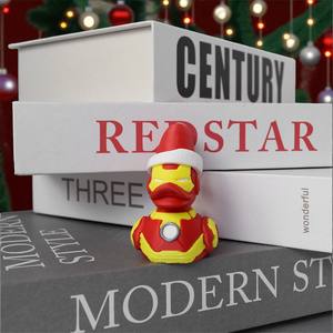 Vashine 3D Navidad <span class=keywords><strong>Iron</strong></span> <span class=keywords><strong>Man</strong></span> pato Juguetes Divertidos decoración del hogar caja ciega materiales ecológicos ventilador de mano artesanías de plástico creativas - Product Image 4