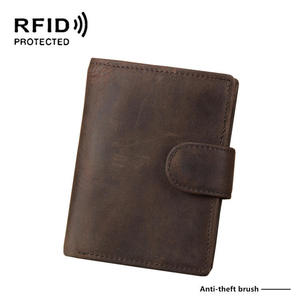 Andong Short Wallet Purse for <b>Men</b> Genuine Cow Leather Fashion <b>Clutch</b> <b>Bag</b> Card Clip Wallets - Product Image 1