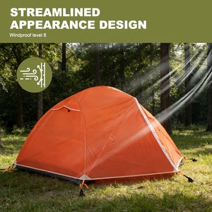 Tenda da Campeggio per Escursioni All'aperto Tre Stagioni, Doppia Camera da Letto per Due Persone, Tessuto in Poliestere/Nylon 210T, Antivento, Impermeabile, Portatile - Product Image 5