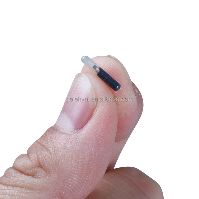 FDX-B 134.2KHz 2.12*12mm Bioglass Parylene Coating EM4305 Injectable Animal Microchip Tag DMR01 Mini RFID Access Control