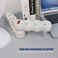 Adaptateur de prise électrique française de type E à 3 voies Pheiyon CE RoHS, 16A 230V 3680W, interrupteur mural, sécurité enfant, maison, cuisine