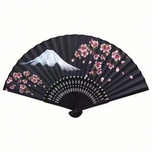 Custom <b>Pattern</b> Folk Style Painted Design Abanicos Bamboo Hand Folding Fan for Sale Performance Decoration Wedding Party Gift - Product Image 6