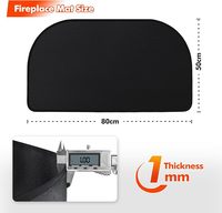 Alas Pelindung Percikan Api Perapian 80x50cm 1mm Tahan Panas dari Fiberglass untuk Perapian, Panggangan, Kerja Solder, Dapur Luar Ruangan, Mudah Digunakan