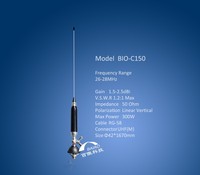 Antenne 27Mhz Cb AT1500 avec fouet en acier inoxydable