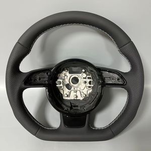 Offre Spéciale Sport Volant en cuir <span class=keywords><strong>à</strong></span> fond plat pour <span class=keywords><strong>Audi</strong></span> A1 A8 S6 S7 A4 A5 A6 A7 Q3 Q5 A3 S3 S8 R8 Cuir perforé amélioré - Product Image 2