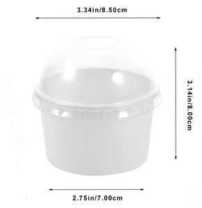 Vasos de Papel para Helado Ecológicos, Sin Blanquear, de Pared Simple, con Logotipo Personalizado al por Mayor, Diseño Antideslizante para Gelato y Yogurt Congelado - Product Image 6