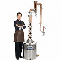 Chaudière de distillation en cuivre Ace 50L 60L 80L, équipement de distillation d'alcool miniature pour usage domestique, pièce de distillerie de whisky