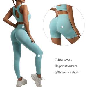 Pantalon de <span class=keywords><strong>yoga</strong></span> taille haute élastique pour femmes, leggings longs en maille, poches latérales, style mince et solide, pantalon de Pilates amincissant - Product Image 4