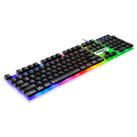 Einstiegs-Klassisches 104-Tasten-Gaming-Tastatur, Kabelgebunden, Ergonomisch, Wasserdicht, Sturzfest, Schwebende Tastatur für Desktop-PC