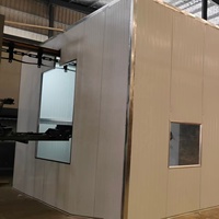 Ligne de production de peinture en poudre pour grandes pièces métalliques avec four de cuisson, cabines de pulvérisation, machine de sablage, moteur et convoyeur gratuit